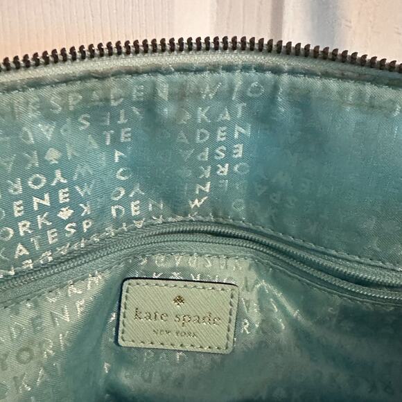 KATE SPADE Newbury Lane Caining Grace Blue Bag Rachelle Tote Cutouts - Picture 9 of 10